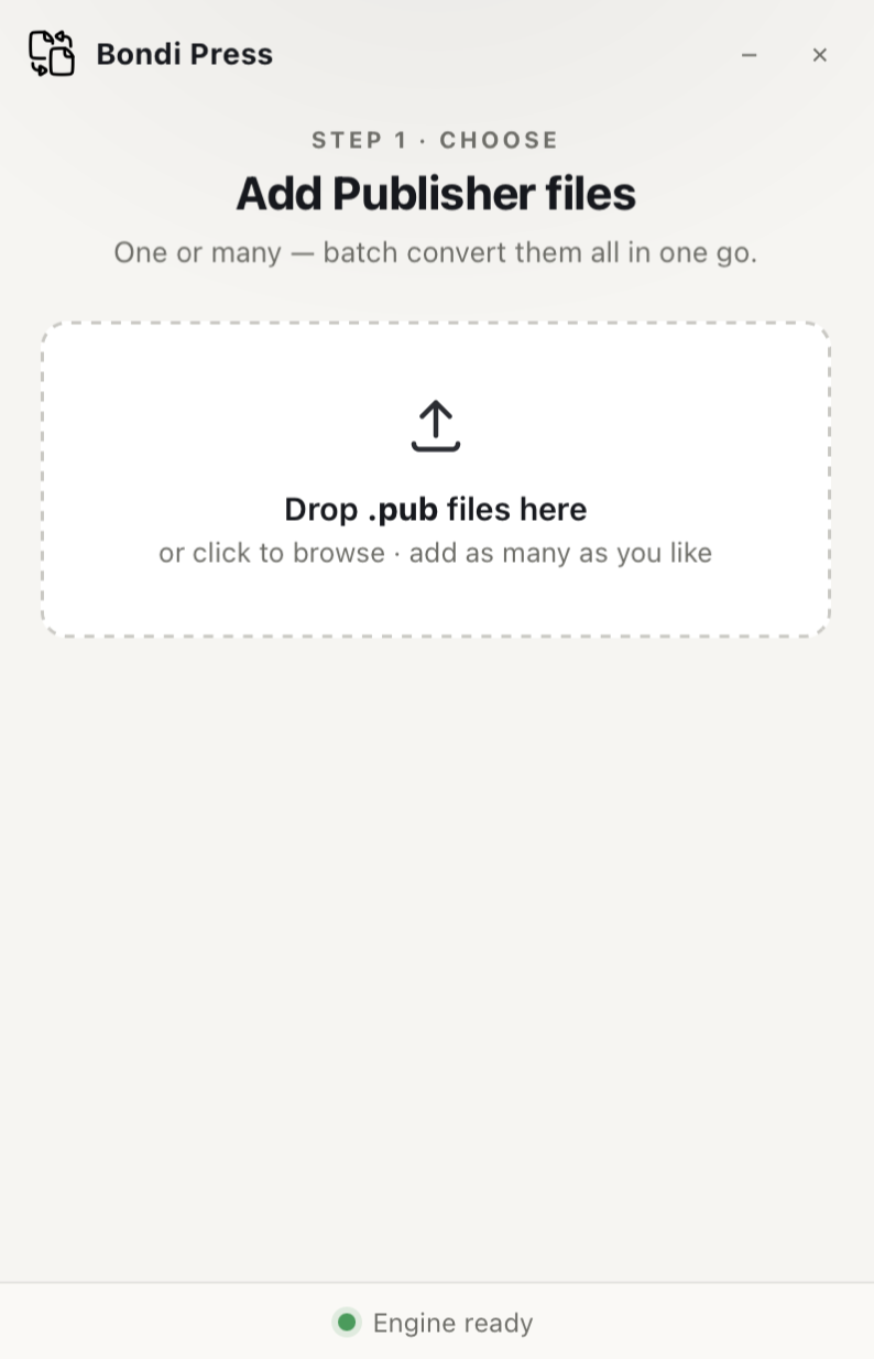Bondi Press widget